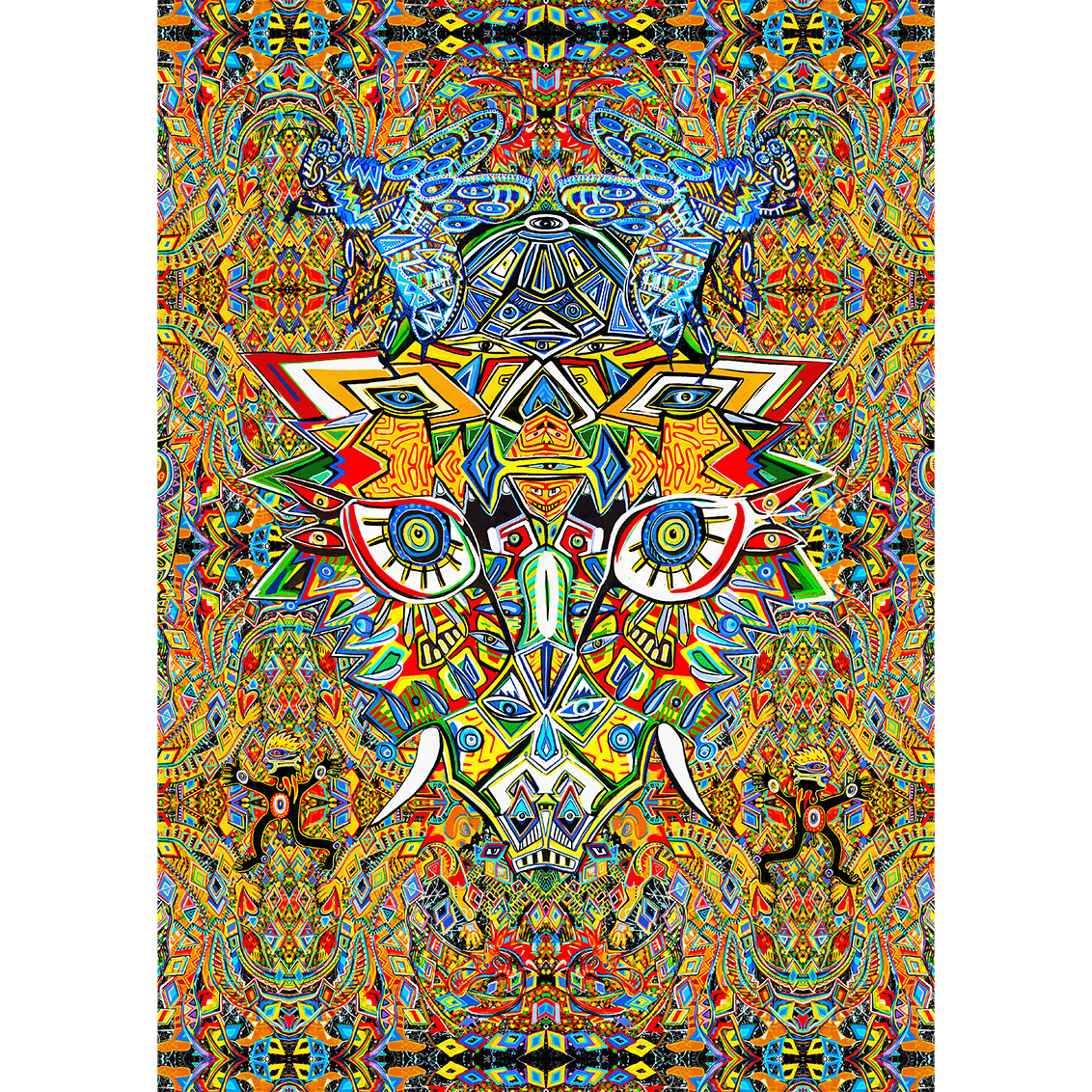 Richard Boyd-Dunlop Yeah Nah Digital Print Pop Art Colourful Limited Edition Print Boyd-Dunlop gallery Contemporary Art A3 prints poster prints love ghost Yeah Nah red yellow smiley lion
