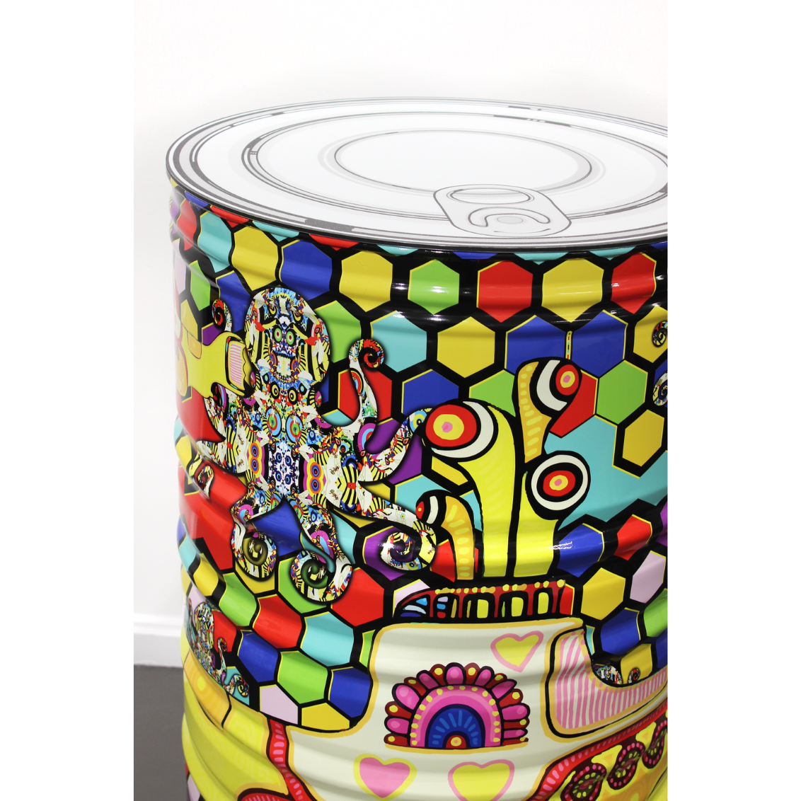 Textile Fabric Design Unique Limited Edition Furniture Richard Boyd-Dunlop Couch Ottoman Hawkes Bay Napier Boyd-Dunlop Gallery Contemporary Bespoke Furniture The Yellow Submarine