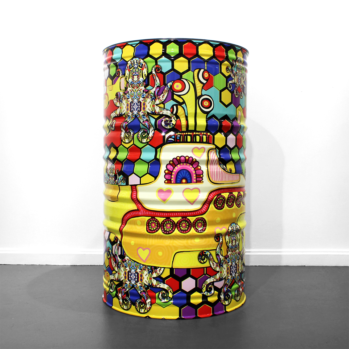 Textile Fabric Design Unique Limited Edition Furniture Richard Boyd-Dunlop Couch Ottoman Hawkes Bay Napier Boyd-Dunlop Gallery Contemporary Bespoke Furniture The Yellow Submarine