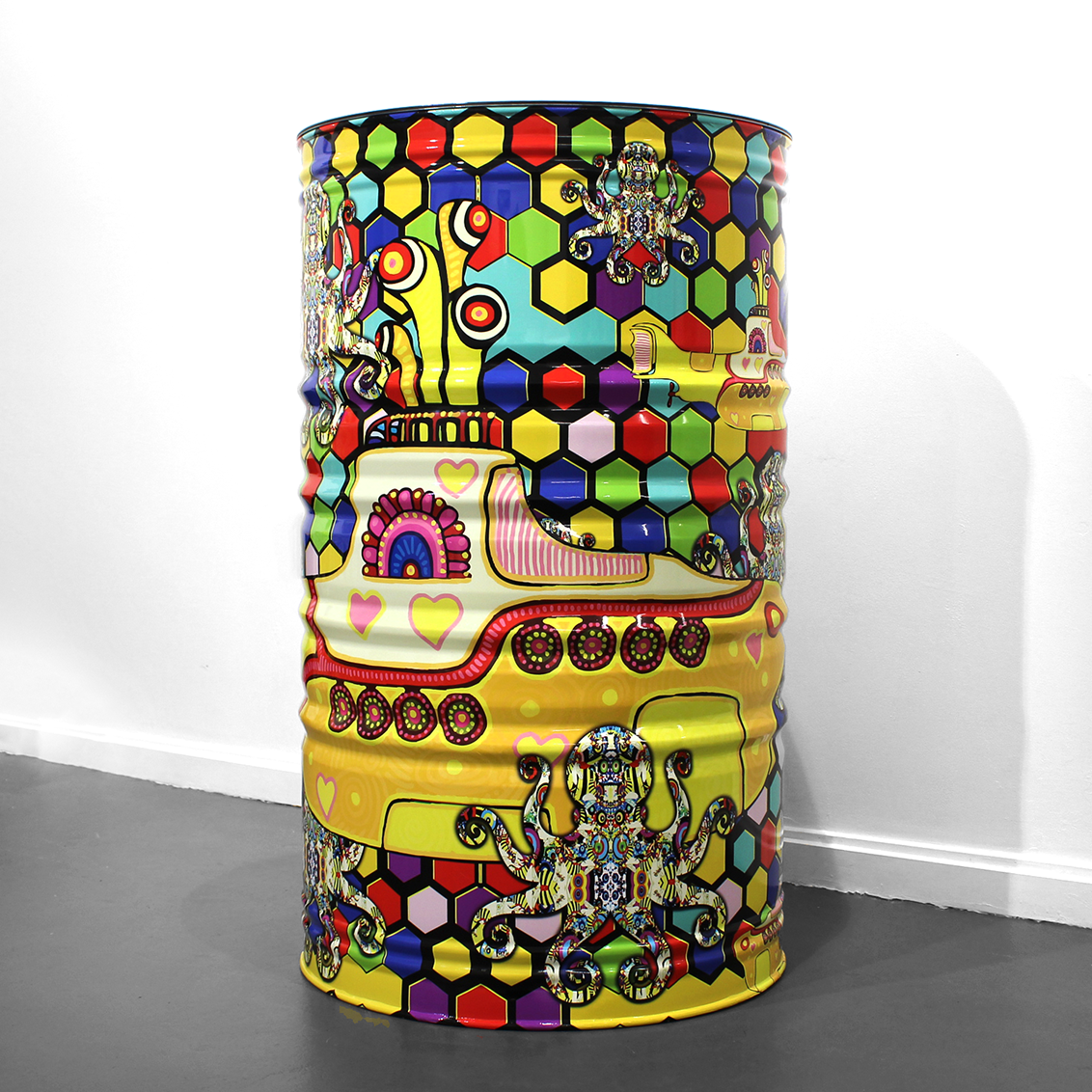 Textile Fabric Design Unique Limited Edition Furniture Richard Boyd-Dunlop Couch Ottoman Hawkes Bay Napier Boyd-Dunlop Gallery Contemporary Bespoke Furniture The Yellow Submarine