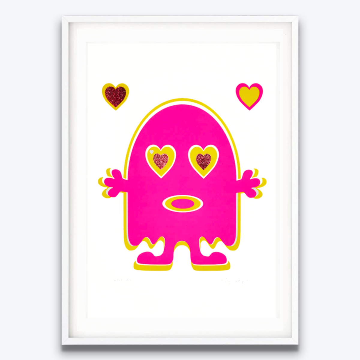 Richard Boyd-Dunlop Yeah Nah Digital Print Pop Art Colourful Limited Edition Print Boyd-Dunlop gallery Contemporary Art, Loveghost screenprints kind love the world framed