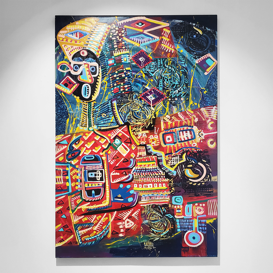 RICHARD BOYD-DUNLOP The Juggler, 2005 acrylic on canvas 985 x 1455mm contemporary new zealand abstract artist hawkes bay napier