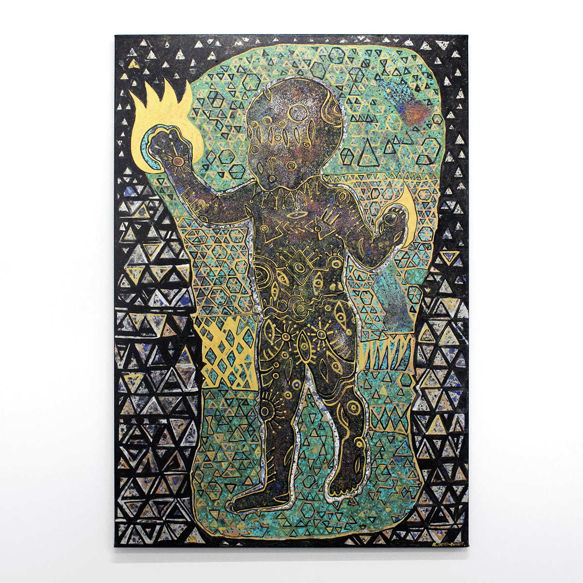 RICHARD BOYD-DUNLOP Navigating The Light Through Darkness, 2024 acrylic on canvas 1450 x 1000 mm Abstract Original New Zealand Contemporary Artist Hawkes Bay Napier