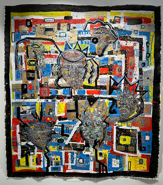 Richard Boyd-Dunlop Acrylic on Canvas Glitter Dust Painting Abstract Introduction Paintings Boyd-Dunlop Gallery Contemporary Fine Art Hawkes Bay Napier Hastings Street Art Dealer Artsist Painter Art Collection Large Paintings Colourful Exhibition Canvas Collage Metallic 											