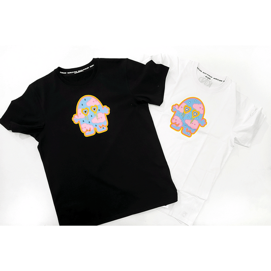 Richard Boyd-Dunlop Kind Love The World screenprinted Love Ghost T shirts Napier New Zealand Arcade Gallery Boyd-Dunlop Gallery Pop Art Yeah Nah Fingers 